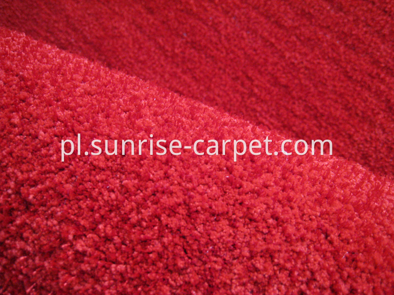 Microfiber with Polyester Carpet with Short Pile solid red 